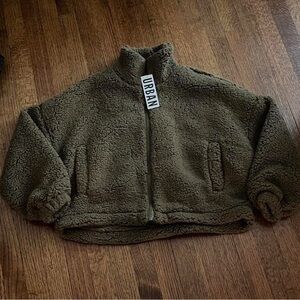 Urban outfitters green Sherpa Jacket